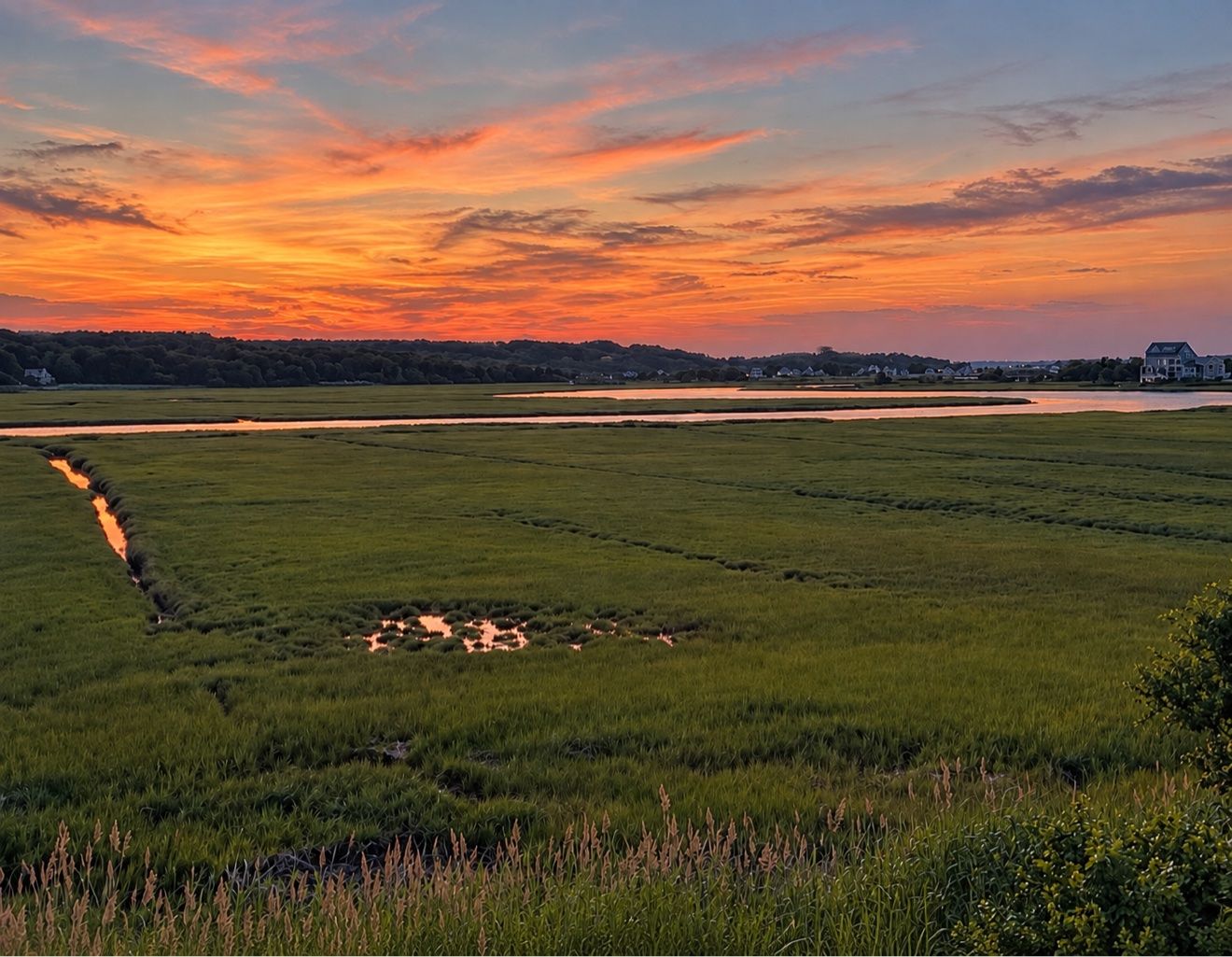Sunset over the South River marsh